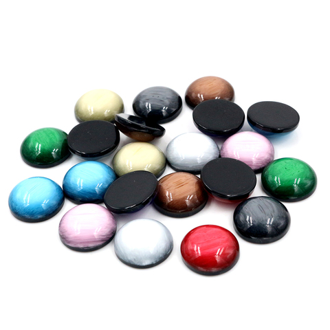 16mm 20pcs/Lot 12mm 40pcs/lot Mix AB Colors Style Flat back Resin Cabochons Fit 16mm Cameo Base Cabochons ► Photo 1/2