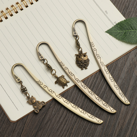 Multi Style Classic Hollow Brass Bookmark Tasseled Book Clip Pagination Mark Stationery School Office Supplies ► Photo 1/6