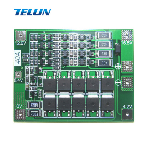 3S 4S 40A 12.6V 16.8V lithium battery protection board 18650 26650 solar charging anti-overcharge protection equalization module ► Photo 1/1