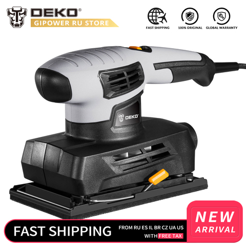 DEKO DKFS16Q1 230V Sheet Sander with 15pcs Sandpaper and Dust Exhaust 160W Electric Sander Home DIY Power Tool for Woodworking ► Photo 1/6