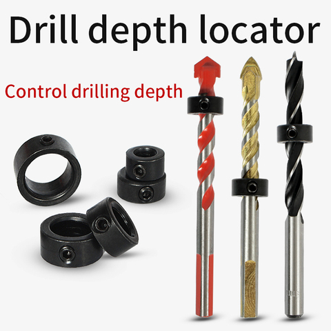 Drill bit depth locator door drawer hole woodworking drill bit retaining ring drilling depth stop ring rod retaining ring screw ► Photo 1/5