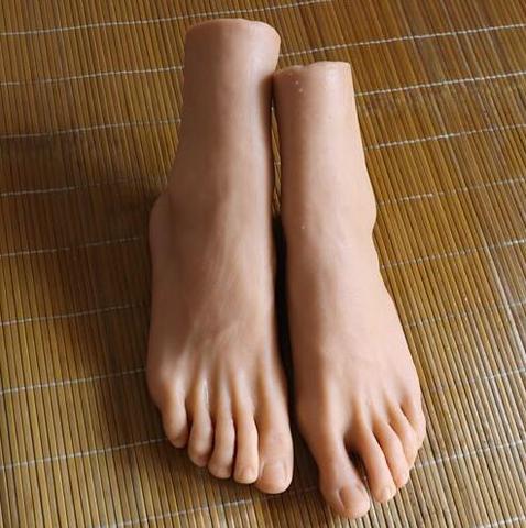 Sexy TPE High quality real male Foot mannequin bones Silicone Photography Silk Stockings Jewelry Model soft Silica gel 1PC C734 ► Photo 1/6