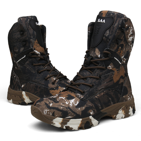 New Camo Military Boots Men Special Force Tactical Botas Outdoor Desert Non-slip Combat Shoes Waterproof Man Hiking Hunting Boot ► Photo 1/6