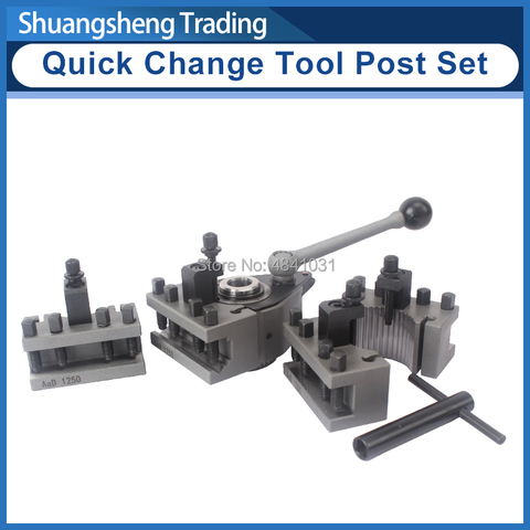 Lathe Quick Change Tool Post Set WM210V&WM180V&0618 12x12mm tool rest for Swing over bed 120-220mm ► Photo 1/6