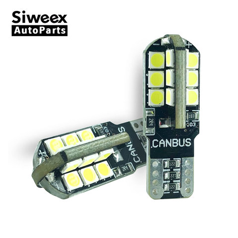 2 Pcs T10 168 194 W5W 24 SMD 3030 Canbus Auto Car LED Bulbs Error Free Turn Signal Light License Plate Lights White Lamp 12V DC ► Photo 1/5