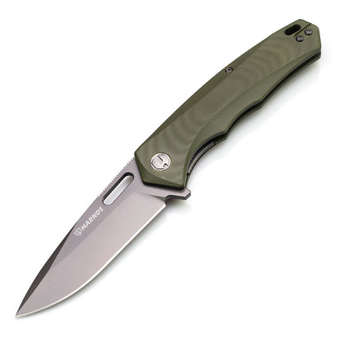HARNDS Castor Folding Knife Drop Point  With Japanese Aus-8 Steel Blade Pocket Knife with G10 Handle Pocketclip outdoor Hunting ► Photo 1/6