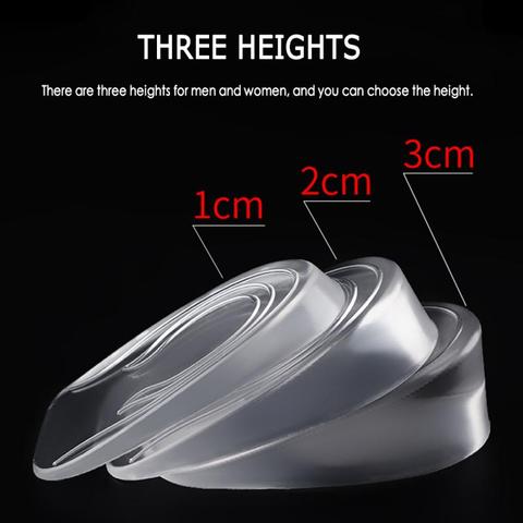 1 Pair New Comfy Unisex Women Men Silicone Gel Lift Height Foot Care Protector Increase Shoe Insoles Heel Insert Pad 7 ► Photo 1/6