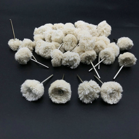 50pcs Dental Cotton Brushes Polishing Wheels HP for DREMEL TOOLS 2.35mm Shank ► Photo 1/6