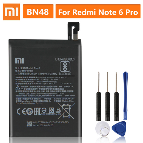 Original Replacement Battery For Xiaomi Redmi Note 6 Pro Note6 Pro BN48 Genuine Phone Battery 4000mAh ► Photo 1/6