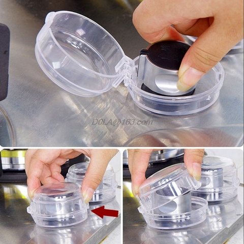 2pcs Gas Stove Oven Knob Cover Padlock Lid Lock Protector Baby Kitchen Safety Children Protection ► Photo 1/6