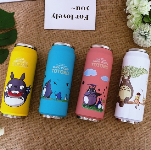 Creative Stainless Steel Totoro Thermos Portable Unisex Students Personality Trendy Straw Cup ► Photo 1/6