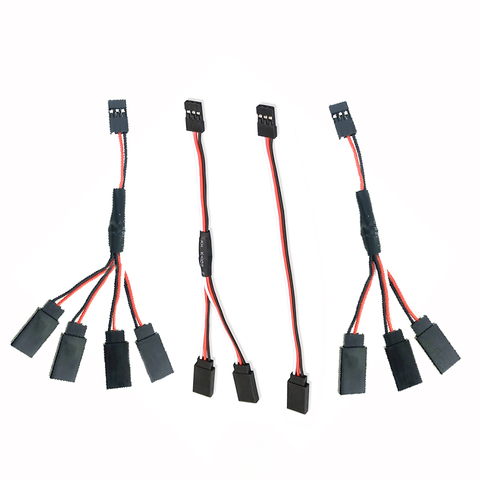1PCS 15/30/50cm 1to1 1to 2 1 to 3 1 to 4 RC Servo Extension Wire Cable for Futaba JR Male to Female RC Model ► Photo 1/6