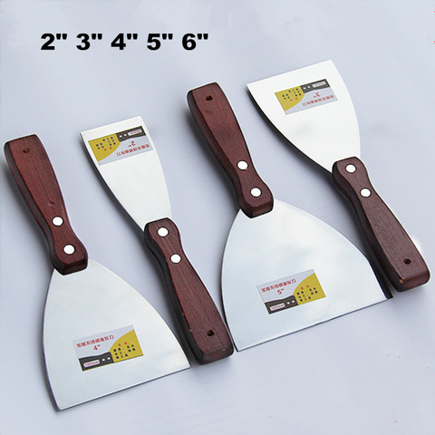 Putty Knife scraper with wood Handle shovel scraper Blade Construction Tool wall decorative trowel hand tool ► Photo 1/6