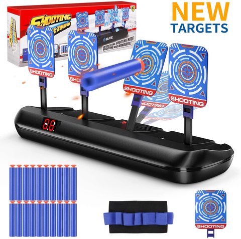 For Nerf Guns Bullets Auto Reset Electric Shooting Target Accessories Kids Sound Light Shooting Game toys High Precision Scoring ► Photo 1/6