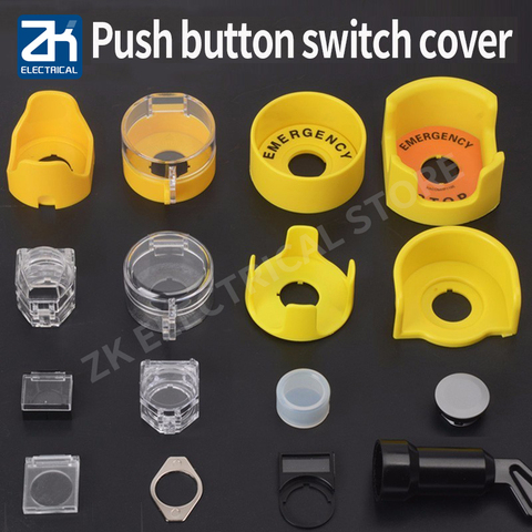 Push button switch protective cover protective cover anti-missing elevator emergency stop 16/22mm accessory round warning ring ► Photo 1/5