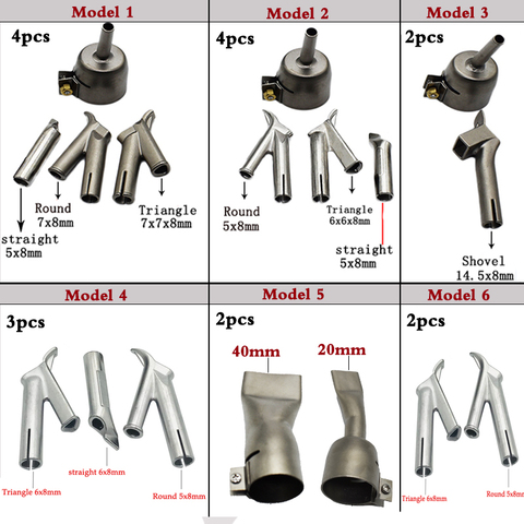 4PCS Speed Welding Nozzles For Vinyl PVC Plastic Hot Air Gun 5mm Weld Tip Titanium Alloy ► Photo 1/6