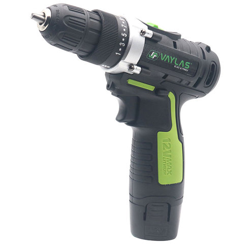 12V Dual Speed Rechargeable Electric Screwdriver Impact Driver Power Tool Cordless Drill with 1 Lithium Battery ► Photo 1/6