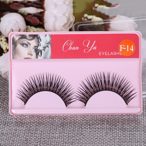 Fashion  1Pairs  Natural False Eyelashes Soft Synthetic Hair Eyelashes Lashes Long Makeup Extension Eyelash Mink Eyelashes ► Photo 1/6