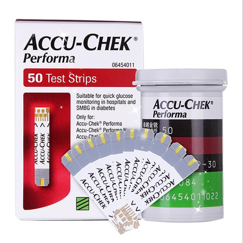 Rocheoper Ltd Accu Chek Performa 100 Pcs Test Strips (Without Chip) Blood Glucose Meter Sugar Actieve Diabetic Tester ► Photo 1/6