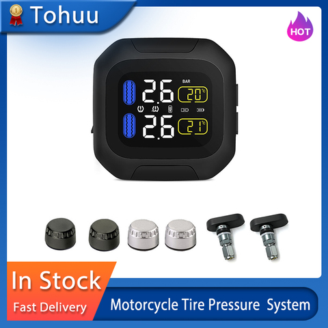 CAREUD Motorcycle Tire Pressure Monitoring System Super Waterproof Sun Protection Tpms System M3 TPMS Universial Waterproof ► Photo 1/6