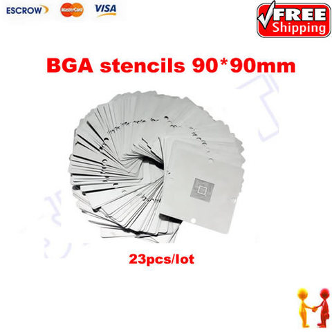 90 x 90mm BGA Stencil Kit for Game Console for Xbox / PS3 / Wii Chip 23pcs/set for BGA reballing kit ► Photo 1/1