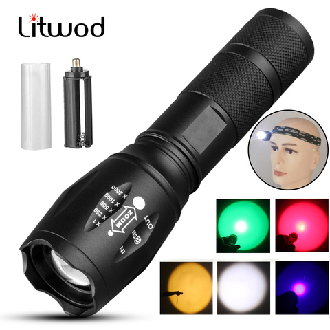 8000LM XM-L2 U3 Powerful Waterproof LED Flashlight Torch Portable Camping Lamp Lights Lanternas Self Defense Tactical Flashlight ► Photo 1/6