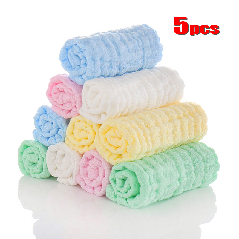 1PC Baby Cotton Soft Gauze Washcloth Bath Towel Bathing Feeding Wipe Cloth SP 