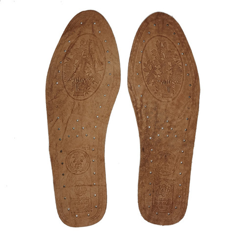 Leather Insole Embossed Deodorant Sweat-absorbent Breathable Gas Leather Insole Massage Non-slip Thick Unisex Leather Insoles ► Photo 1/2