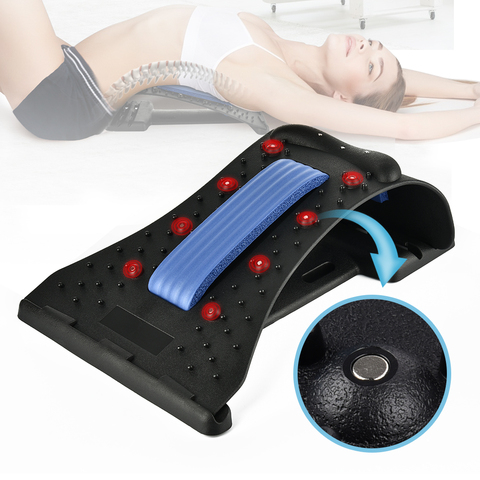 Neck & Shoulder Stretcher Neck Adjustable  Traction Fitness Massage Board Back Massager Stretch Relax Lumbar Support Waist Spine ► Photo 1/6