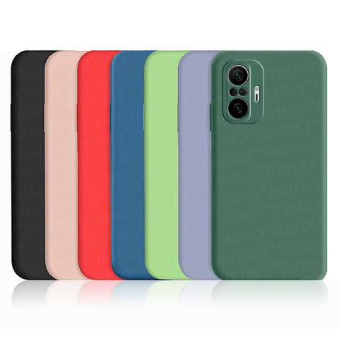 For Xiaomi Redmi Note 10 Pro 10S Case Redmi Note 10 Pro Max Cover Liquid Silicone Soft TPU Bumper Phone Case Redmi Note 9 10 10T ► Photo 1/6