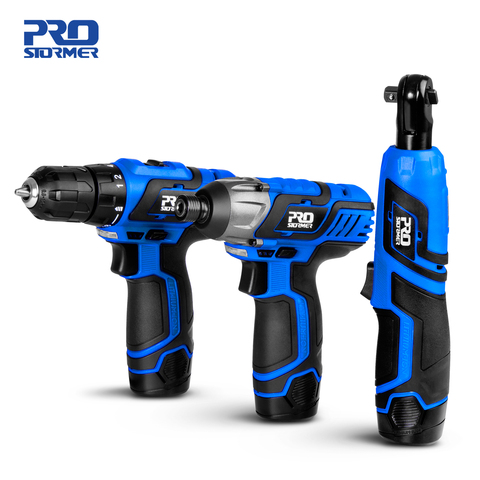 12V Cordless Electric Screwdriver Drill Machine Ratchet Wrench Power Tools Electric Hand Drill Universal Battery by PROSTORMER ► Photo 1/6