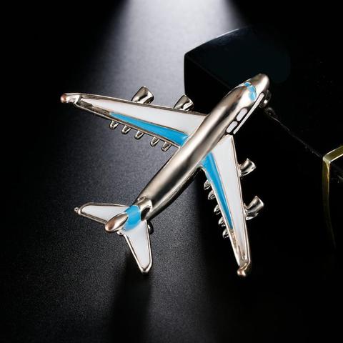 Metal Airplane Brooch Diy Fashion Pin Alloy Badge  Airplane Accessories  Jewelry - Brooches - Aliexpress