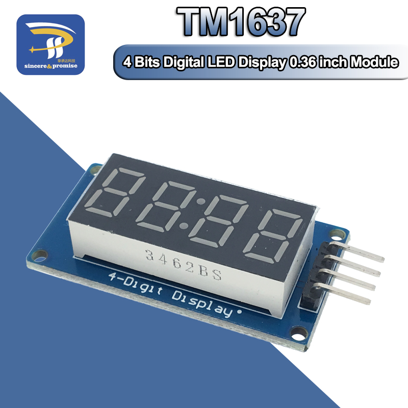 1PCS 4 Bits Digital Tube LED Display Module With Clock Display TM1637 