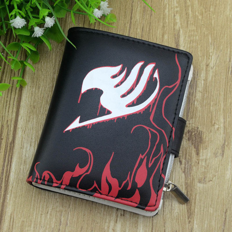 Fairy Tail Anime Leather Wallet Black Color Button Purse Women Men Cool Money Bag 3D Colorful Printed With for Gift ► Photo 1/3