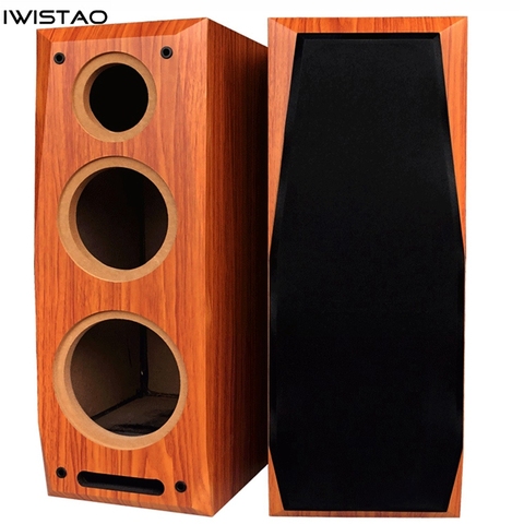 IWISTAO 3 Way Speaker Empty Cabinet Passive Speaker Enclosure Wood 15mm High Density Board Labyrinth Structure HIFI Audio DIY ► Photo 1/6