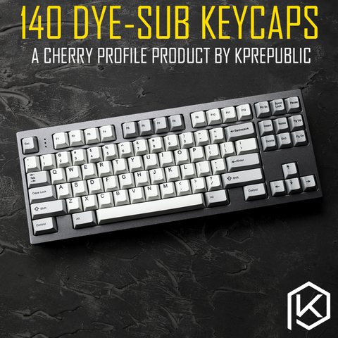 kprepublic 139 Cherry profile Dye Sub Keycap Set thick PBT plastic  keyboard gh60 xd60 xd84 cospad tada68 rs96 zz96 87 104 fc660 ► Photo 1/6
