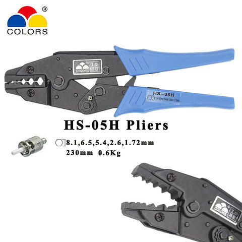HS-05H coaxial crimping pliers RG55 RG58 RG59,62, relden 8279,8281,9231,9141 coaxial crimper SMA/BNC connectors tools ► Photo 1/6