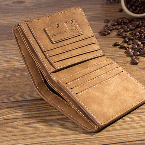 New Men's Leather Bifold Wallet Slim Hipster Cowhide Credit Card/ID Holders and Inserts Coin Purses Luxury Business Mens Wallet ► Photo 1/6