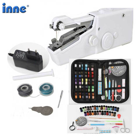 INNE Hand Sewing Machine Mini Portable Assistant Household Cordless Electric Stitch Needlework Set For Quick Repairs DIY Clothes ► Photo 1/6