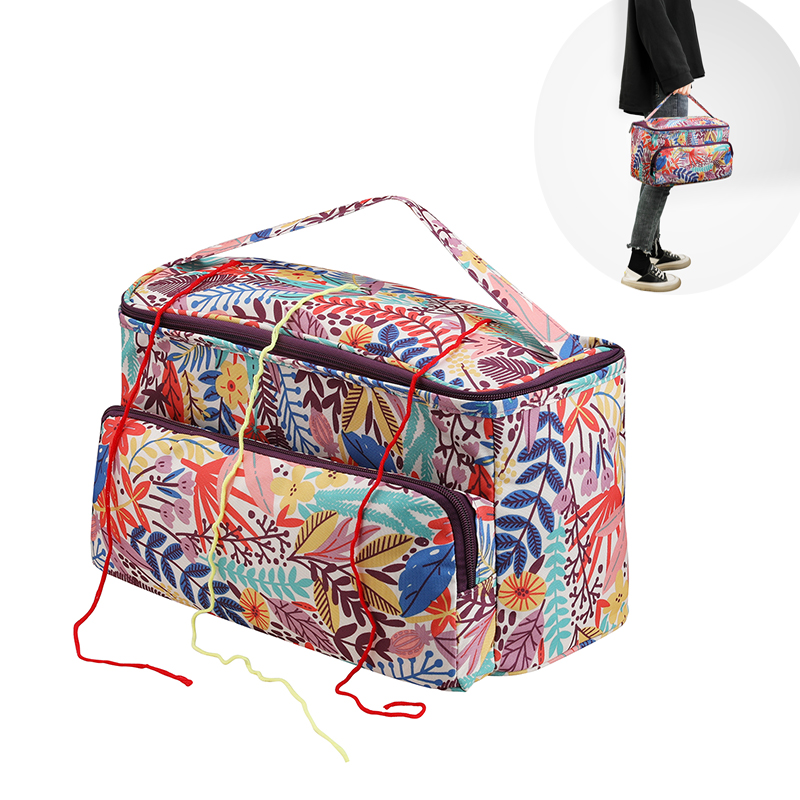 KOKNIT 12 Styles Knitting Bag Organizer Yarn Storage Case For Crocheting  Hook Knitting Needles Wool Storage Tote Bag For Women