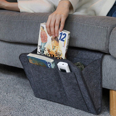 Felt Bedside Storage Organizer Anti-slip Bedside Bag Bed Sofa Side Hanging Couch Storage Remote Control Bed Holder Pockets ► Photo 1/6