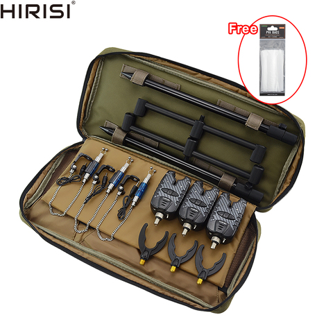 Carp Fishing Bite alarm Set Buzz Bars Swingers Fishing Rod Rest Head Set with Portable Tackle Bag ► Photo 1/6