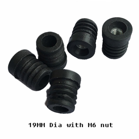 19 25 32 50 mm round feet plug M6 m8 nut pre embedded blank tube insert end Furniture Levelling Glide caster screw Feet Screw On ► Photo 1/4