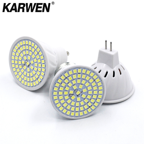 KARWEN  Lampada LED Lamp GU10 MR16 E27 E14 Bombillas LED Bulb 220V 240V Spotlight 48 60 80 LED 2835 SMD Lampara Light ► Photo 1/6