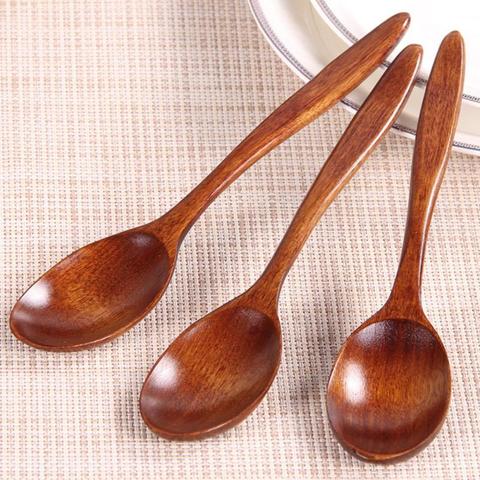 1pc 18cm Wooden Spoon Bamboo Kitchen Cooking Utensil Tool Tea Honey Coffee Soup Teaspoon Catering for Home Restaurant Kicthen ► Photo 1/6