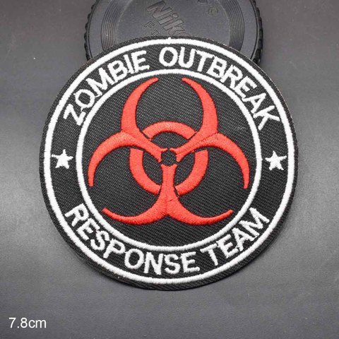 Punk Zombie Outbreak Iron on Embroidered Cloth Patch For Girls Boys Man Clothes Stickers Apparel Garment Accessories ► Photo 1/2