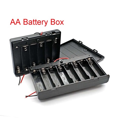 6x 8x AA Battery Holder Storage Case Box with Switch&Cover for 9V 12V AAA Batteries Standard Container ► Photo 1/5