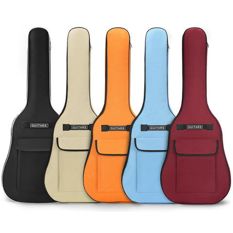 40/41 Inch Oxford Fabric Acoustic Guitar Gig Bag Waterproof Backpack 5mm Cotton Double Shoulder Straps Padded Soft Case ► Photo 1/6