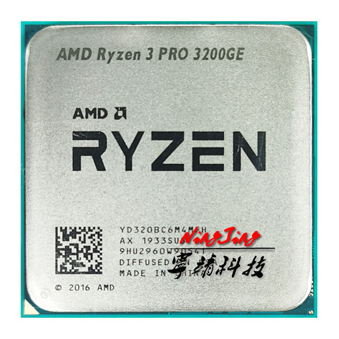 AMD Ryzen 3 PRO 3200GE R3 PRO 3200GE 3.3 GHz Quad-Core Quad-Thread 35W CPU Processor L3=4M YD320BC6M4MFH Socket AM4 ► Photo 1/1