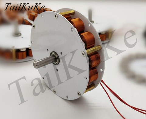 80W-100W Mini Disc Iron Core Generator Strong Magnetic Low Speed Multi-pole Three-phase AC Generator ► Photo 1/3